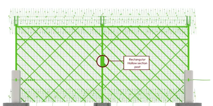 Rectangular hollow section post