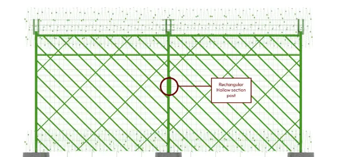 Rectangular hollow section post